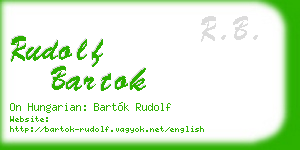 rudolf bartok business card